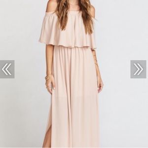 Show Me Your Mumu Hacienda Maxi Dress in Blush